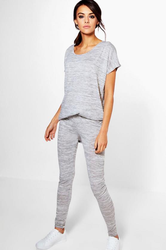 Erin Marl Knit Tee & Leggings Loungewear Set